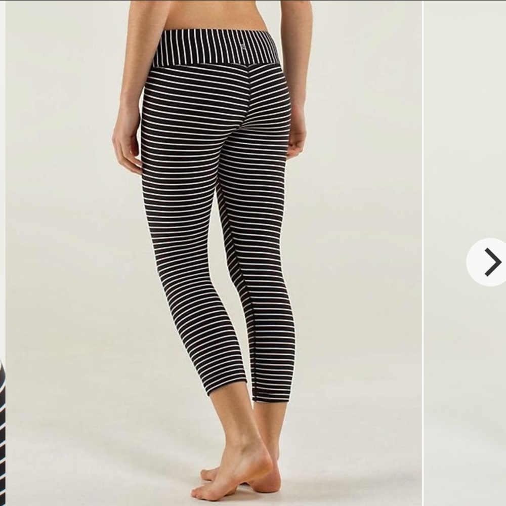 Lululemon Wunder Under Crop Parallel Stripe - image 1